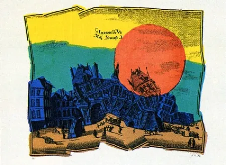 Lithografie Kolar - Château qui rêve