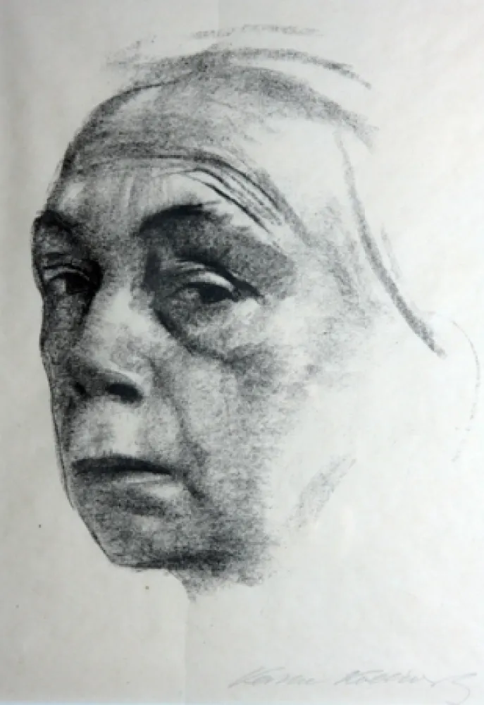 Lithografie Kollwitz - Self Portrait 