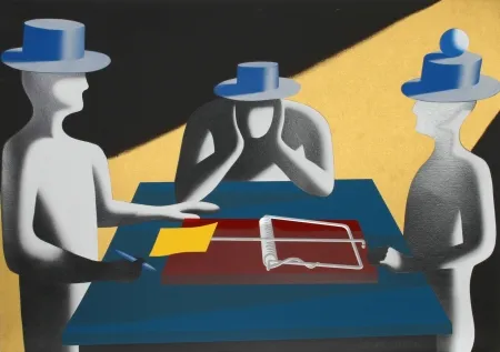 Zeefdruk Kostabi - Art of the Deal