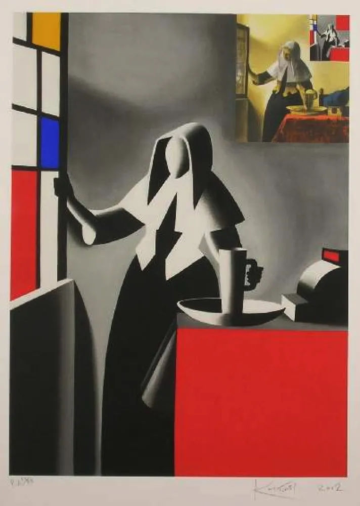 Lithografie Kostabi - SENZA TITOLO