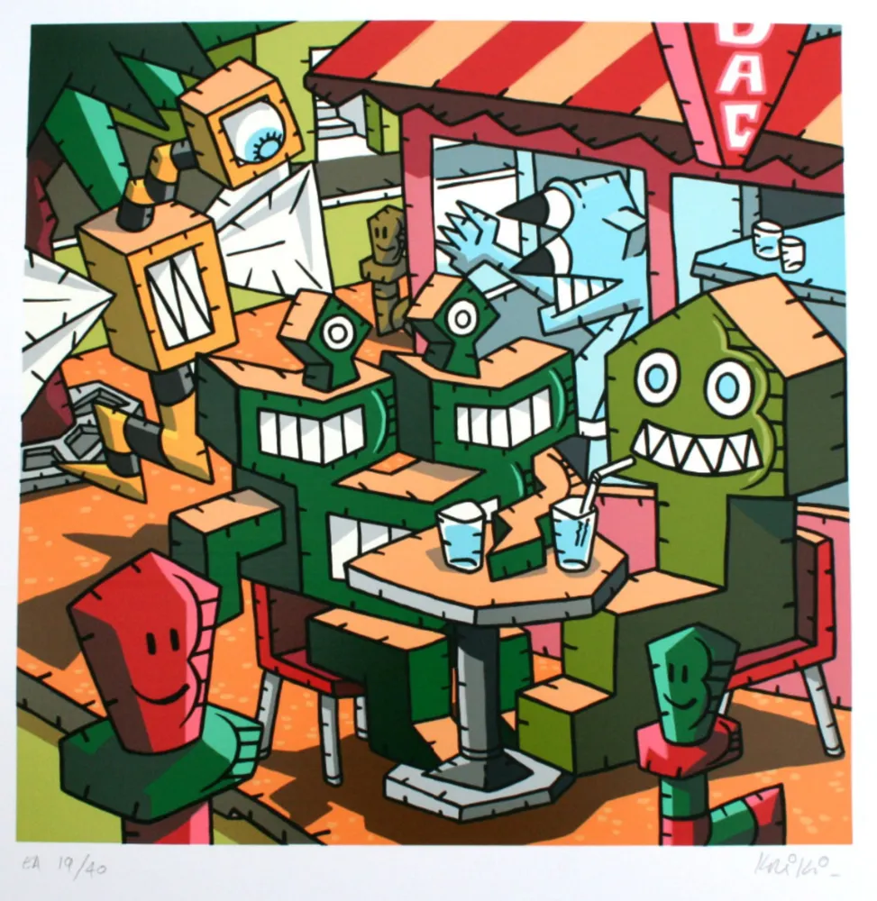 Zeefdruk Kriki - Le bar