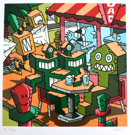 Zeefdruk Kriki - Le bar