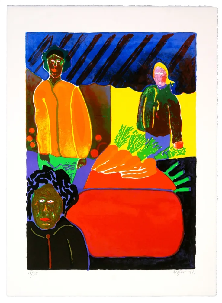 Lithografie Krøjer - Richard Lenoir Market II