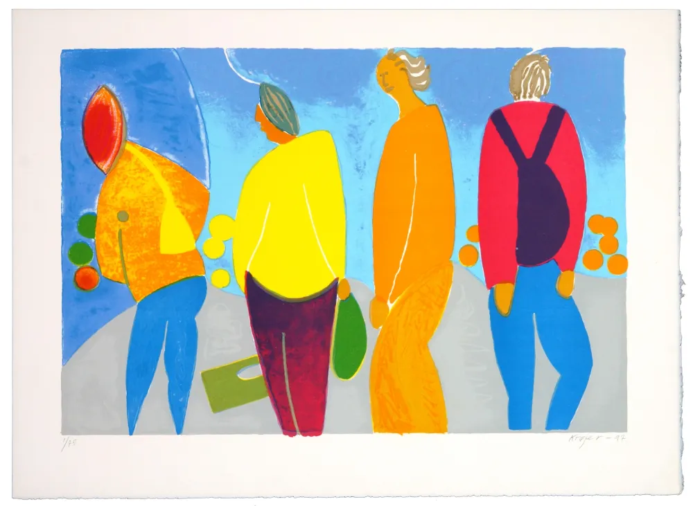 Lithografie Krøjer - Richard Lenoir Market III