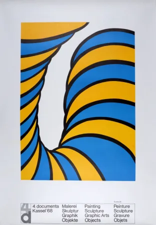 Lithografie Krushenick - 4 documenta, Kassel, Germany, 1968