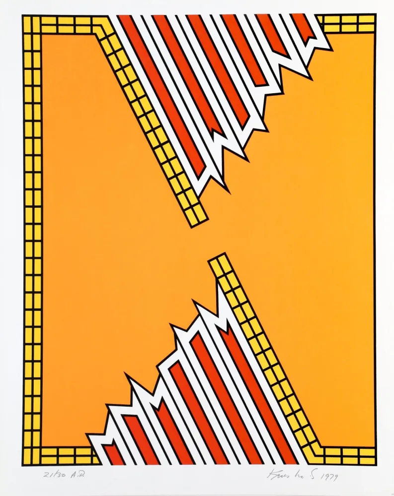 Zeefdruk Krushenick - Deep Down Orange