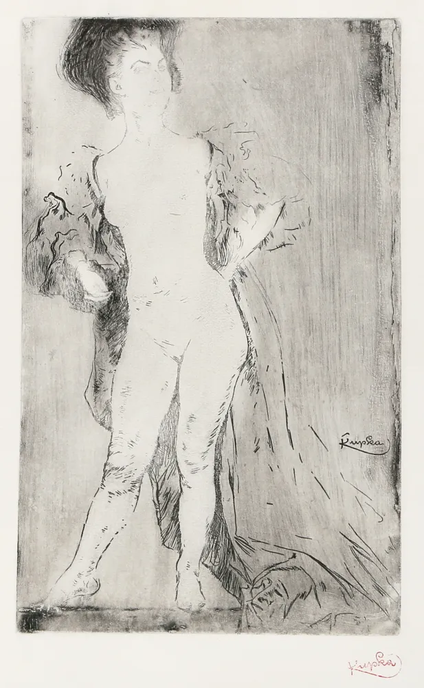 Gravure Kupka - Femme Debout