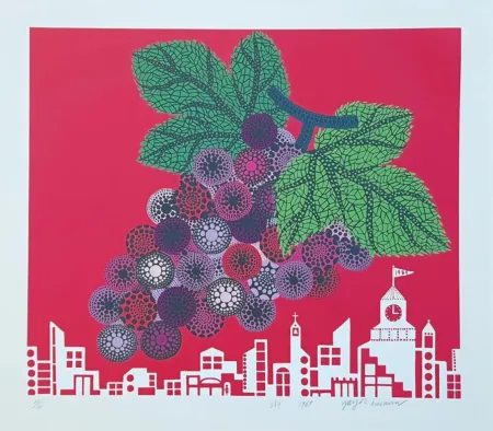 Zeefdruk Kusama - Grapes In The City