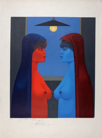 Lithografie Labisse - Deux nues, c. 1973 - Hand-signed!