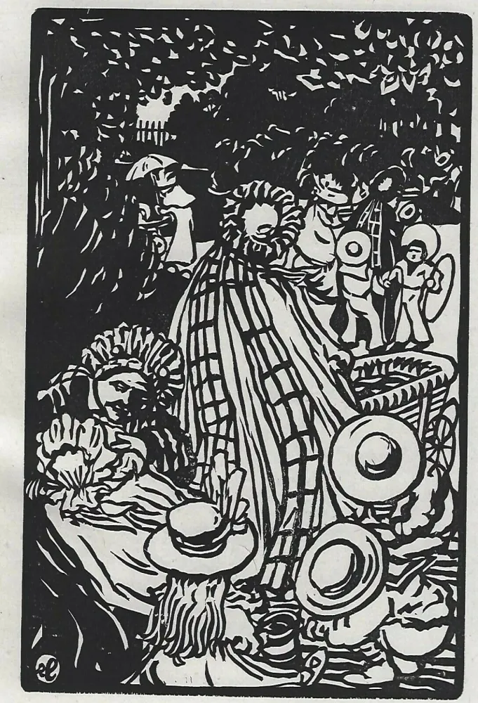 Houtsnede Laboureur - Au Luxembourg