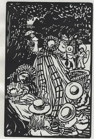 Houtsnede Laboureur - Au Luxembourg