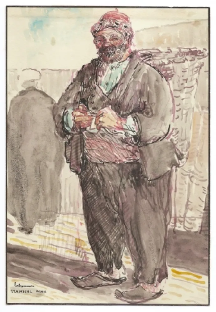 Geen Techniek Laboureur - Le portefaix à Stamboul (Porter, Istanbul)