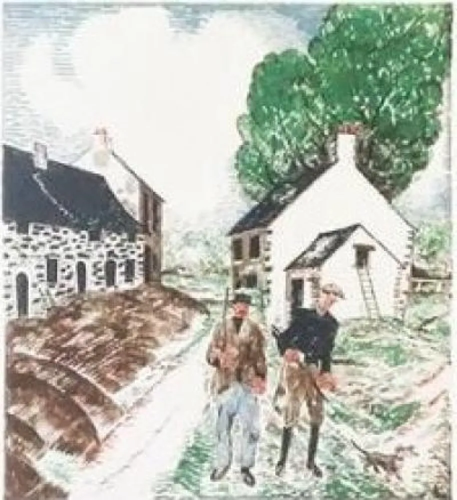 Lithografie Laboureur - Retour de chasse (1927)