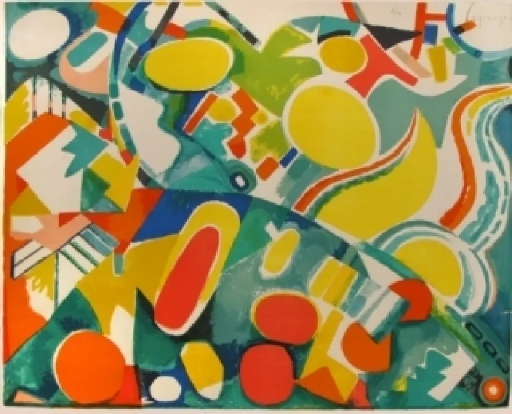 Lithografie Lagrange - Compostion abstraite