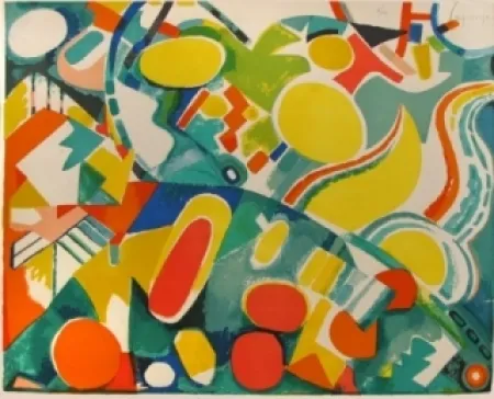 Lithografie Lagrange - Compostion abstraite