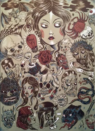 Lithografie Lakra (Dr.) - Untitled Green