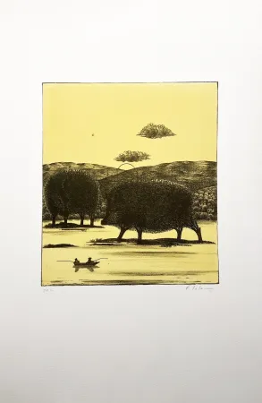 Lithografie Lalanne - LES PÊCHEURS CHASSÉS (Polymorphoses 9) 1978