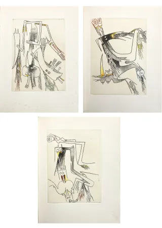 Geïllustreerd Boek Lam - A. Artaud. LE THÉÂTRE ET LES DIEUX. Avec 5 eaux-fortes réhaussées à la main par Wifredo Lam (1966)