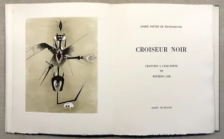 Geïllustreerd Boek Lam - A. Pieyre de Mandiargues. CROISEUR NOIR. Avec 6 eaux-fortes de Lam et suite signée complète (1972)