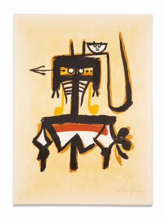 Lithografie Lam - Barcelona (in gold)