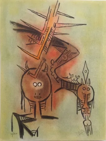 Lithografie Lam - Belle Epine, from Pleni Luna 