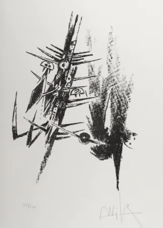 Lithografie Lam - Composition, 1974 - Hand-signed