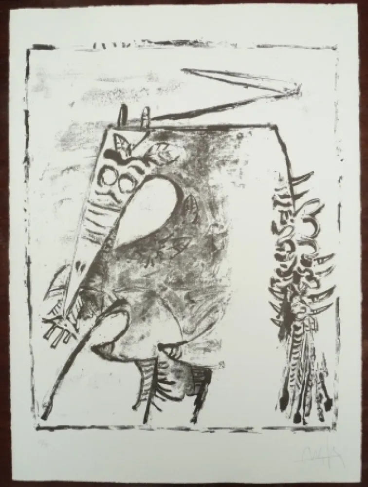 Lithografie Lam - Composition