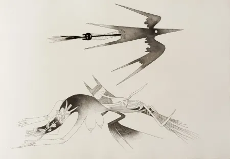 Geïllustreerd Boek Lam - Contre une maison sèche (8 gravures)