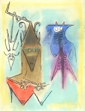 Lithografie Lam - Démons familiers