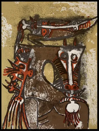 Lithografie Lam - Double personnages 