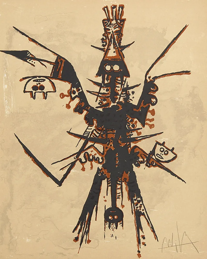 Lithografie Lam - Eloge rupestre de Miró
