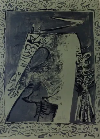 Lithografie Lam - Figura verde