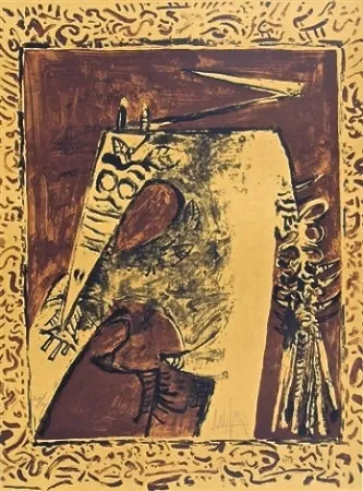 Lithografie Lam - Figure ocre