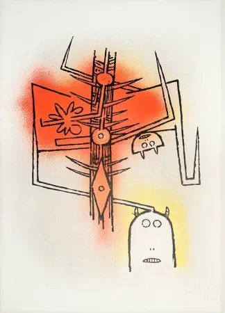 Lithografie Lam - Le feu vert