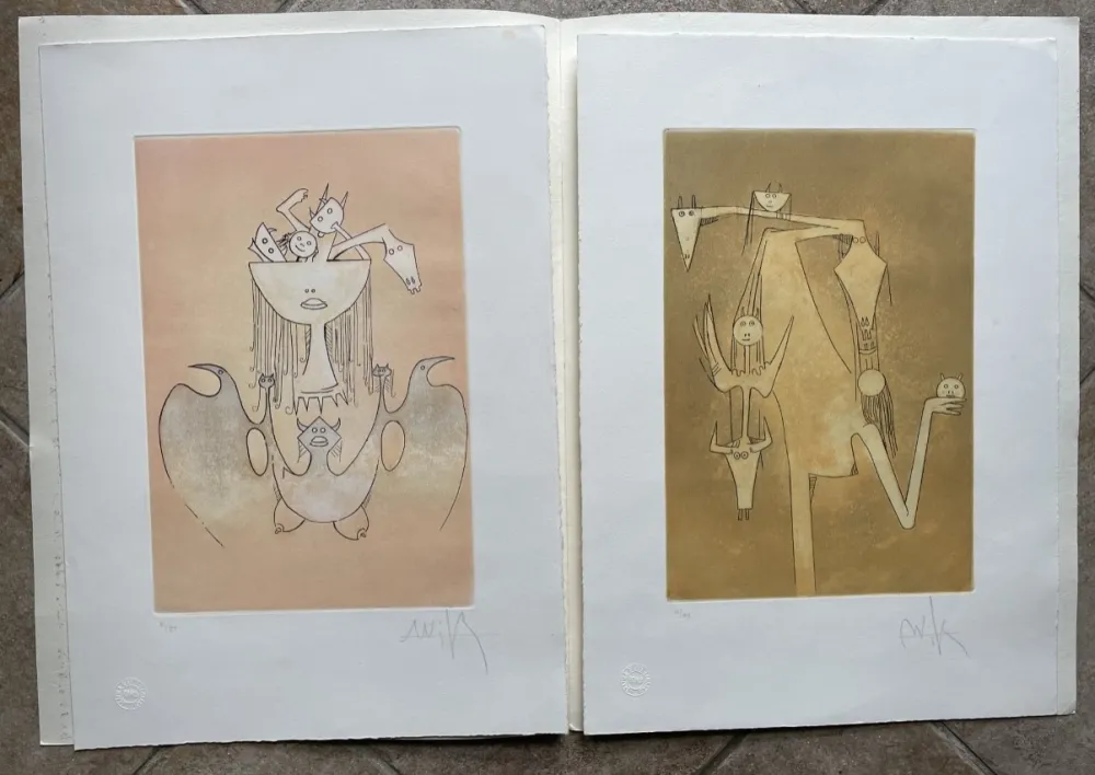 Aquatint Lam - Le monde magique and La sensualitè de la femme