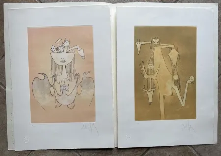 Aquatint Lam - Le monde magique and La sensualitè de la femme