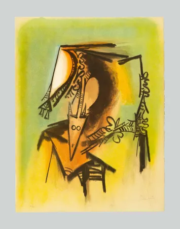 Lithografie Lam - Les loa Petro enfantent dans la danse