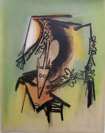 Lithografie Lam - Les loa petro enfantent dans la danse