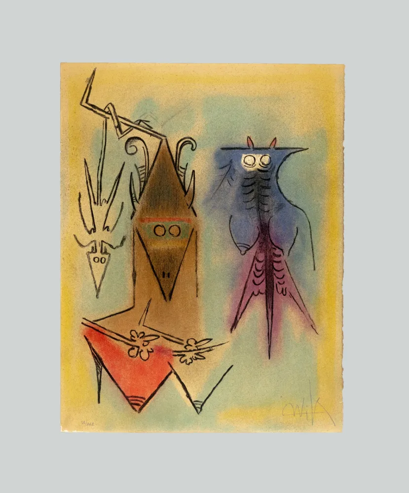 Lithografie Lam - Pleni Luna - Démons familiers