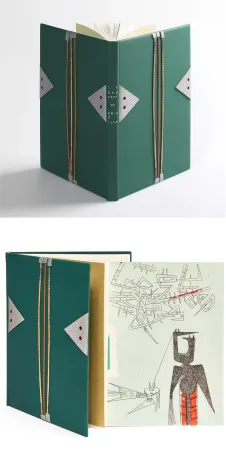 Geïllustreerd Boek Lam - René Char. LE REMPART DE BRINDILLES. 1 des 15 aquarellés par Wilfredo Lam (L. Broder 1953).