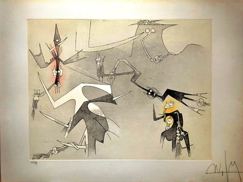 Ets En Aquatint Lam - Visible Invisible, 1972 - Aquatint and Erching, Hand signed!