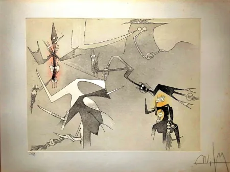 Ets En Aquatint Lam - Visible Invisible, 1972 - Aquatint and Erching, Hand signed!