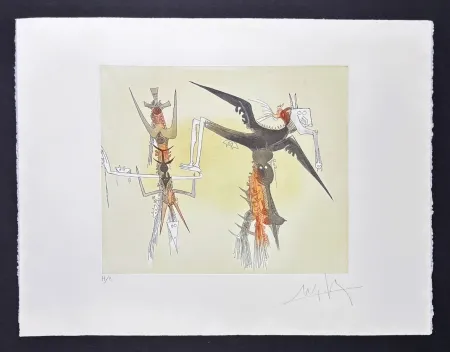 Gravure Lam - Wifredo Lam (1902 - 1982) - Untitled - Aquatint etching on Arches paper - 1979