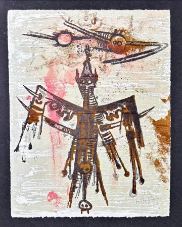 Lithografie Lam - Wifredo Lam (1902-1982) - Untitled - Color lithograph - 1970