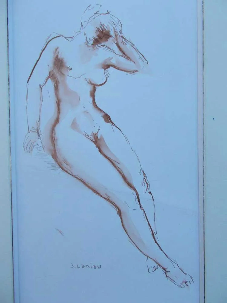 Aquatint Laniau - Femme nue