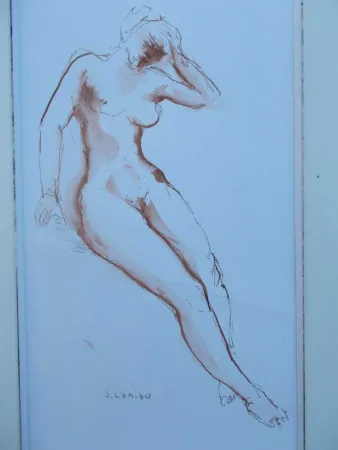 Aquatint Laniau - Femme nue