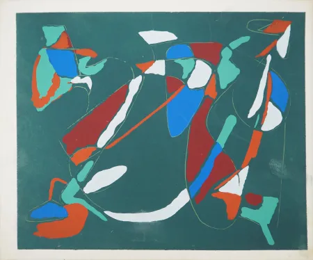 Lithografie Lanskoy - Abstraction sur le vert