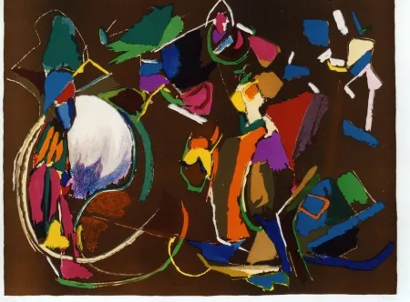 Lithografie Lanskoy - Composition brune 6