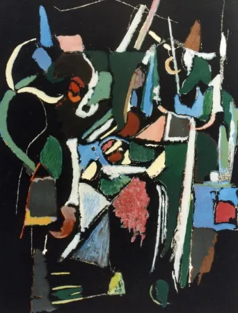 Lithografie Lanskoy - Composition noir 1