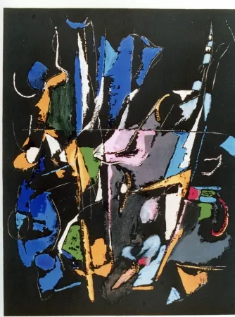 Lithografie Lanskoy - Composition noir  2